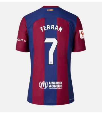 Barcelona Ferran Torres #7 Primera Equipación Mujer 2023-24 Manga Corta